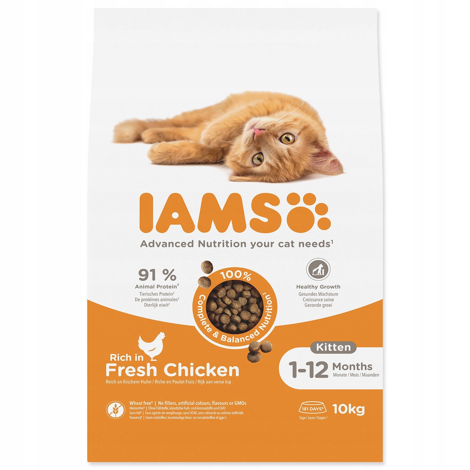 Levně Krmivo Iams Cat Kitten Chicken 10kg