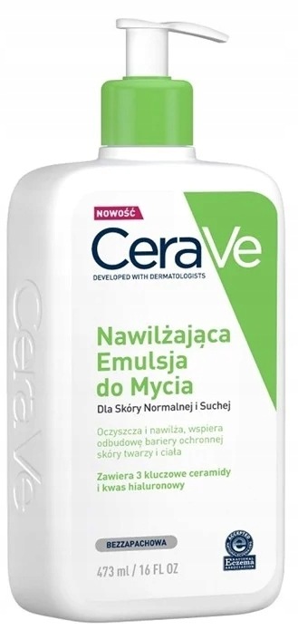 CeraVe nawilżająca emulsja do mycia dla skóry normalnej i suchej 473 ml