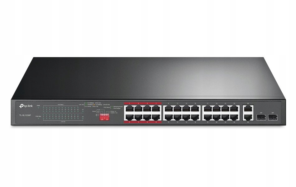 TP-Link TL-SL1226P 26-portový Switch PoE s 24 portami 10/100 Mbit sa