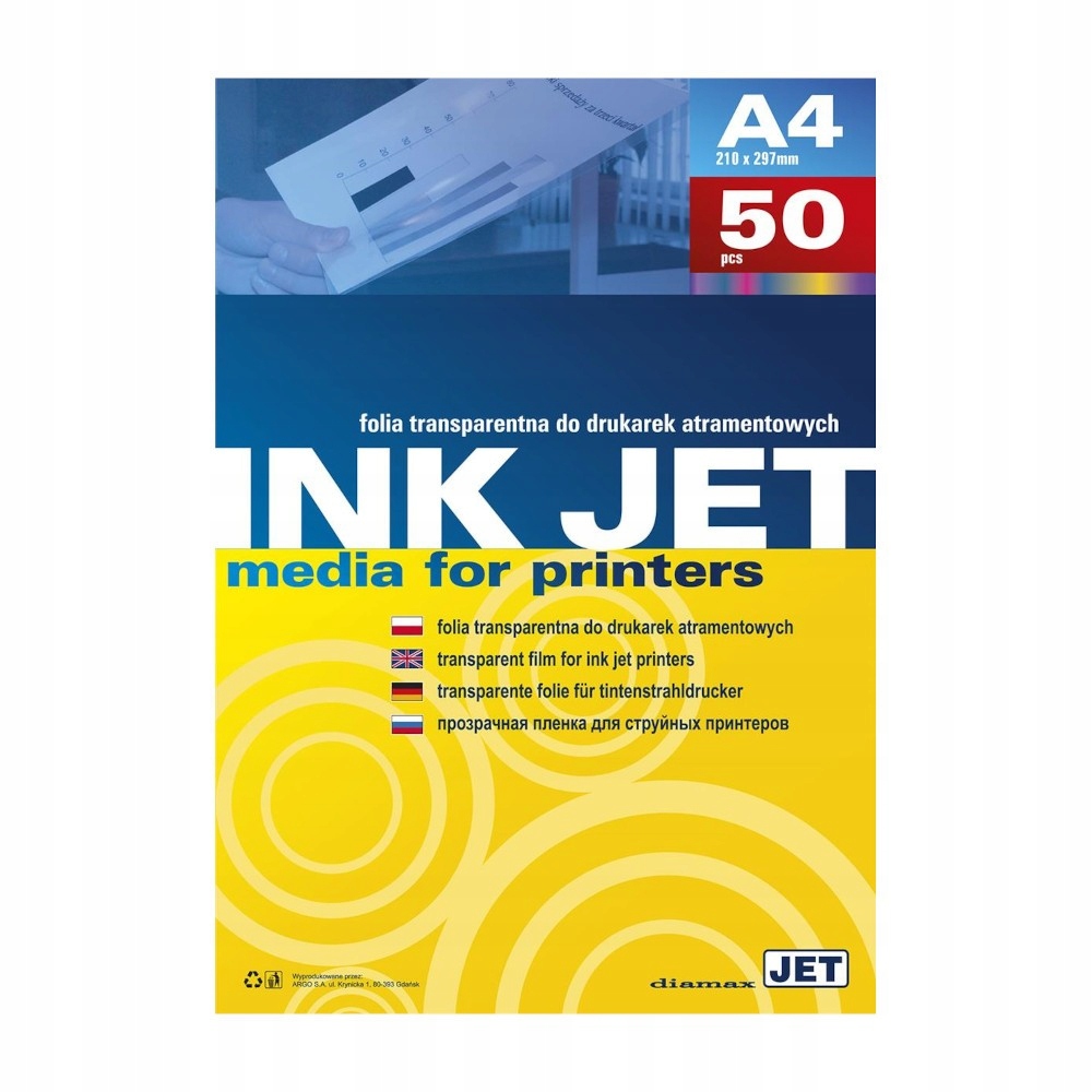 Folia Inkjet Argo do drukarek atramentowych A4 100mic