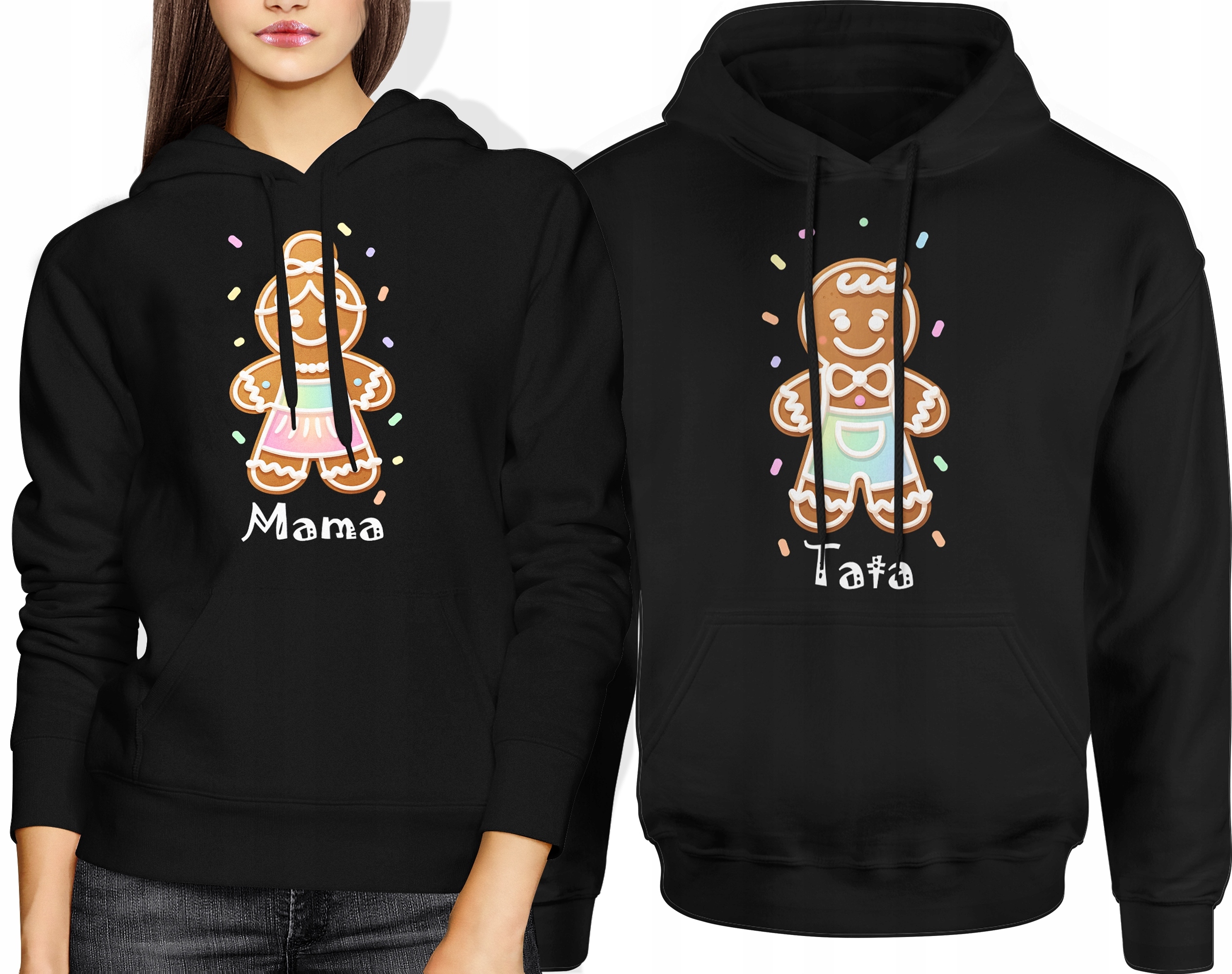 Mikina Pár Máma Táta Set Vánoční Dárek Pánský Potisk XXL