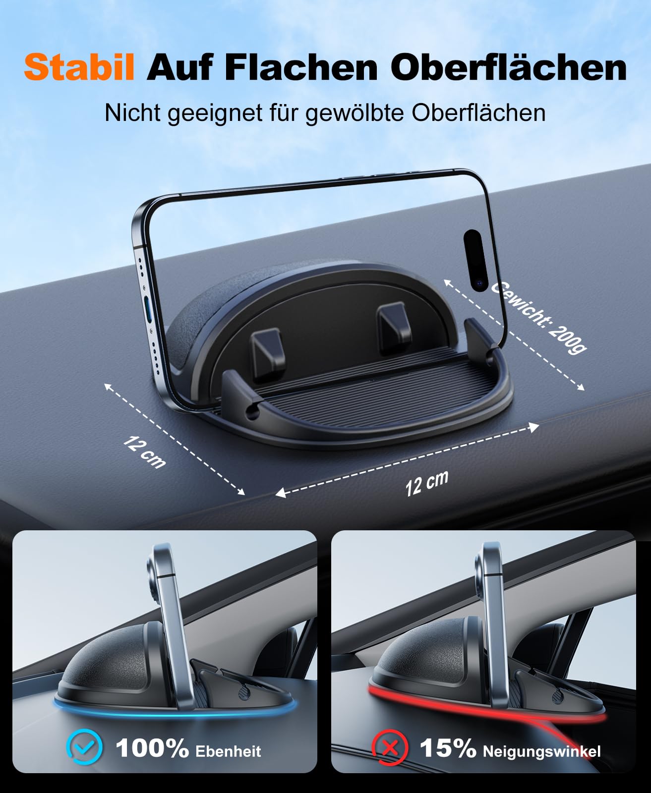 BEEASY Uchwyt Samochodowy Na Telefon Do iPhone Android — miniatura 4
