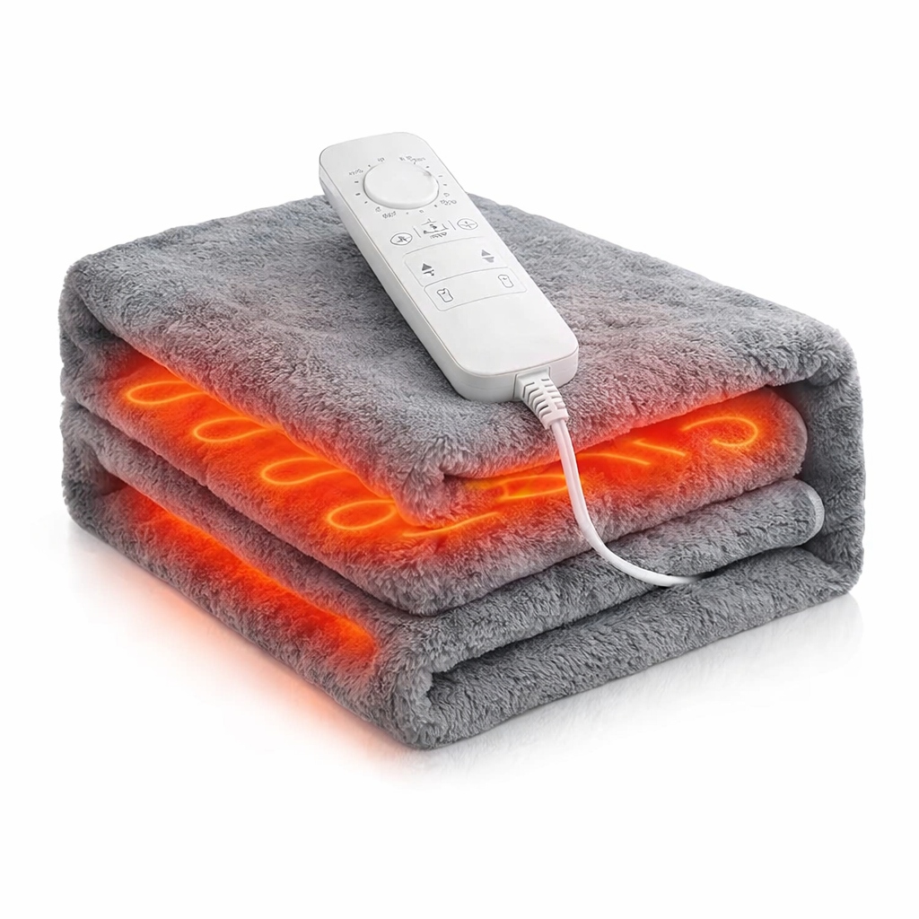Koc Elektryczny Grzewczy Na Łóżko Mata Antypoślizgowa Z Pilotem Regulacji