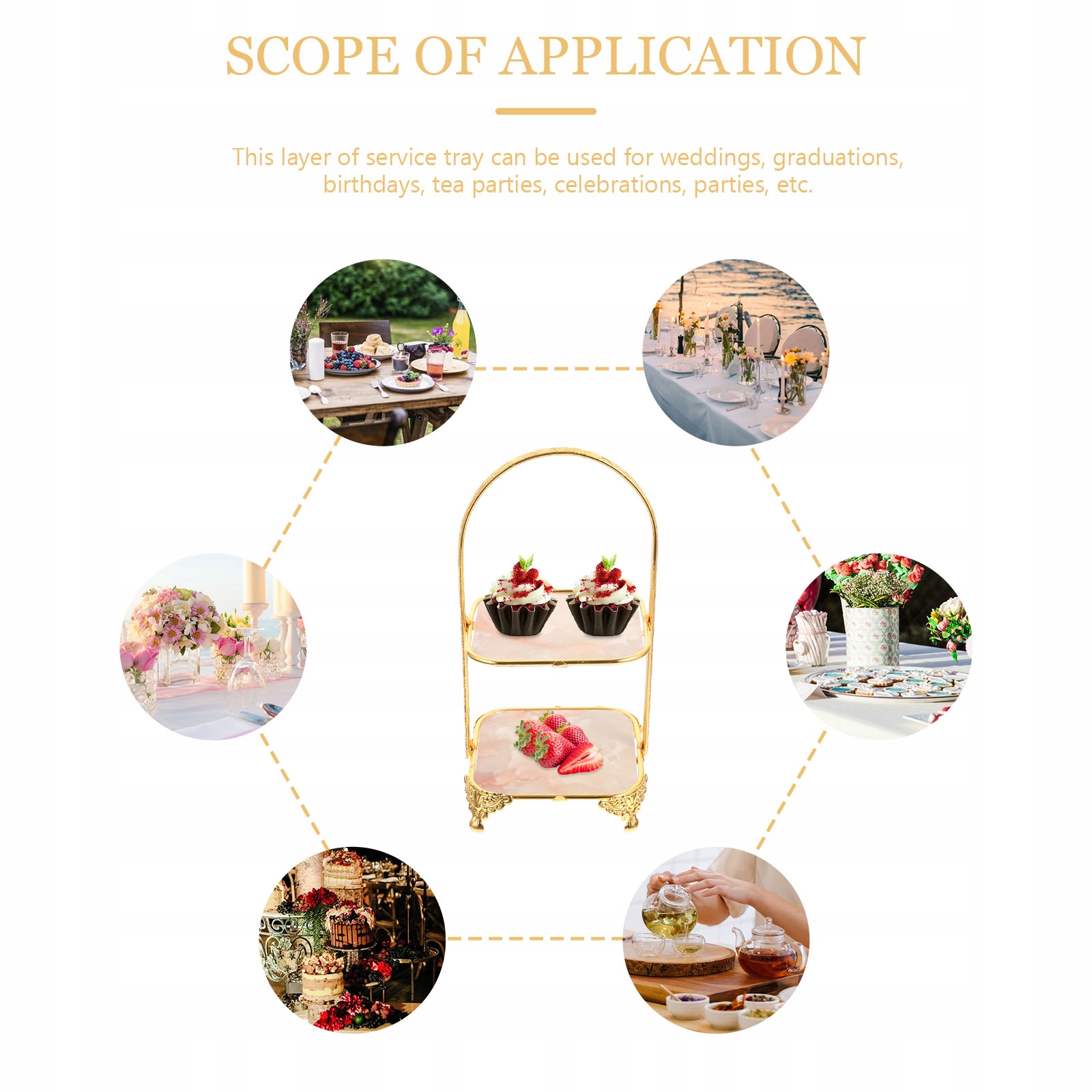 ZŁOTY STOJAK NA TORT WESELNY DRY FRUITS FRIENDS EAN (GTIN) 4894931242747