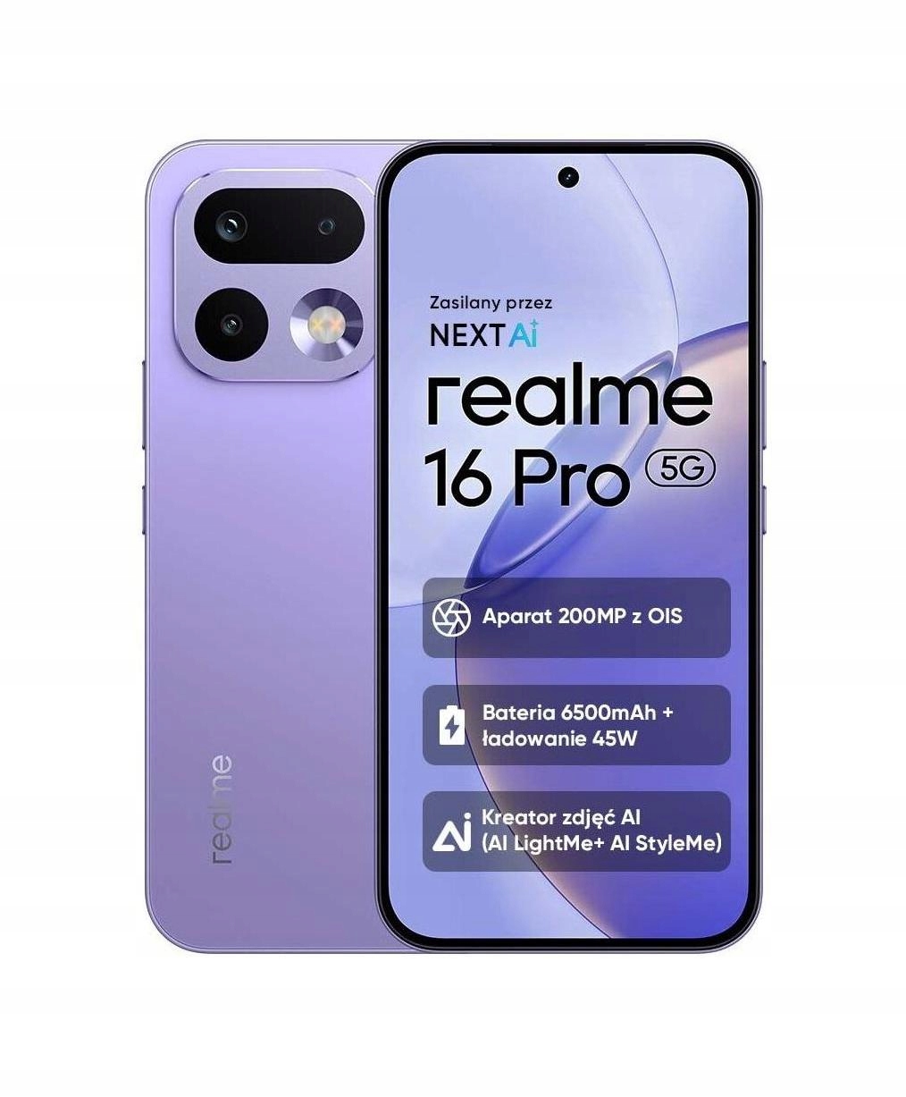 Smartfón realme 16 Pro 5G 8 Gb 512 Gb Amoled Ois Fialový Orchid Purple