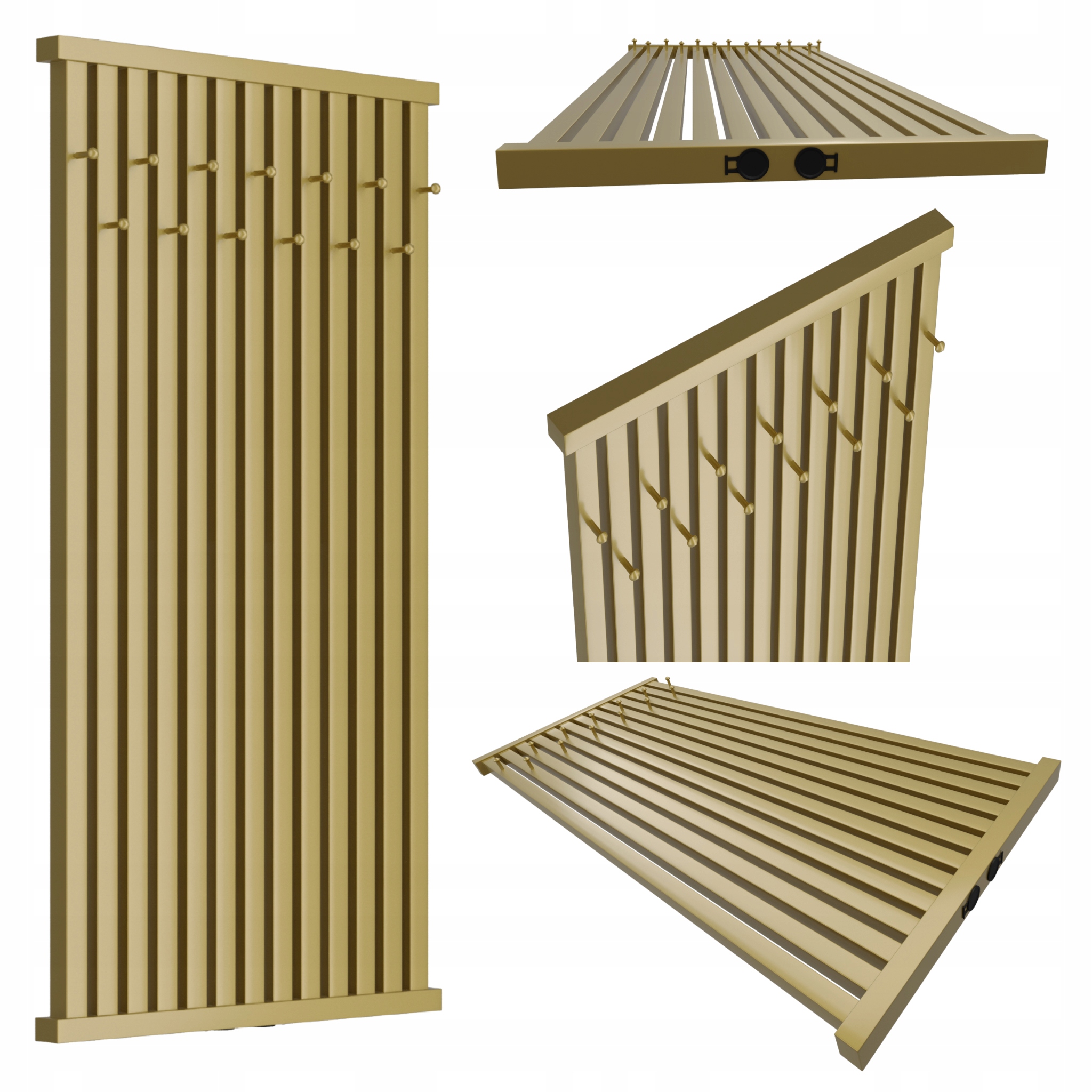 Dekorativní radiátor s věšáky Radiator Hook 160x61 Světlý Antik