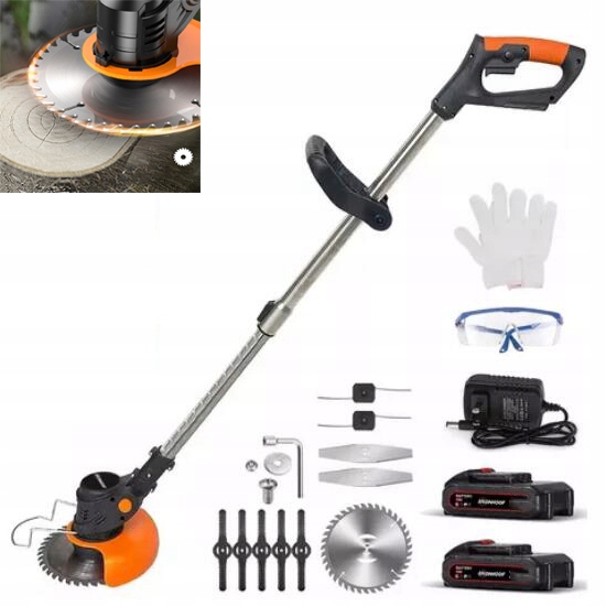Elektryczna Wykaszarka Akumulatorowa 24V,PODKASZARKA Sznurkowa Bezprzewodowa Cztery Rodzaje Ostrza