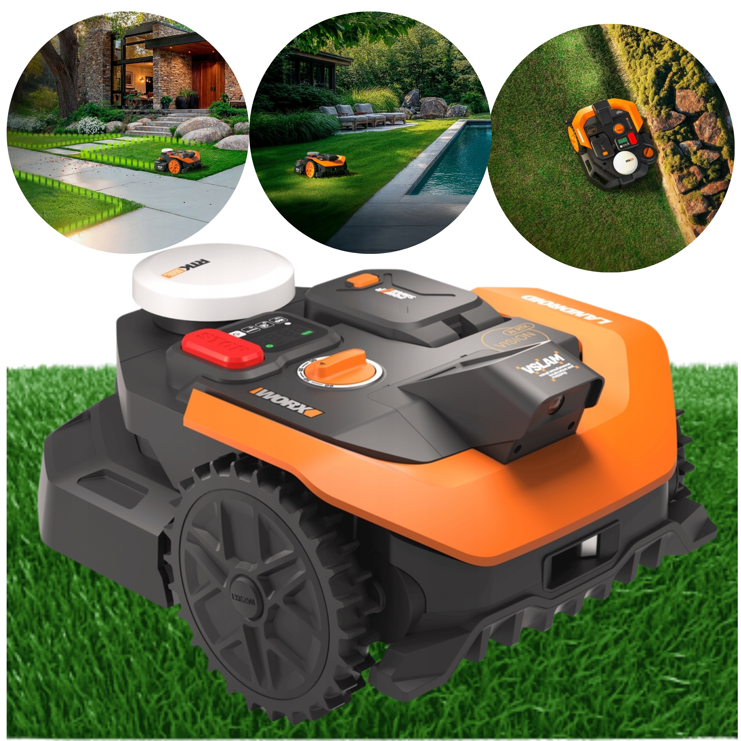 Robot Koszący 18CM 30-60MM Landroid Vision Cloud Ai Rtk V-slam Worx WR365E