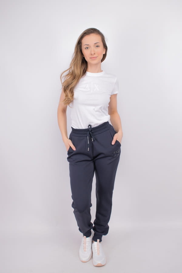 Dámské teplákové kalhoty Armani Exchange 3DYP79 Yjepz tmavě modrá Xs