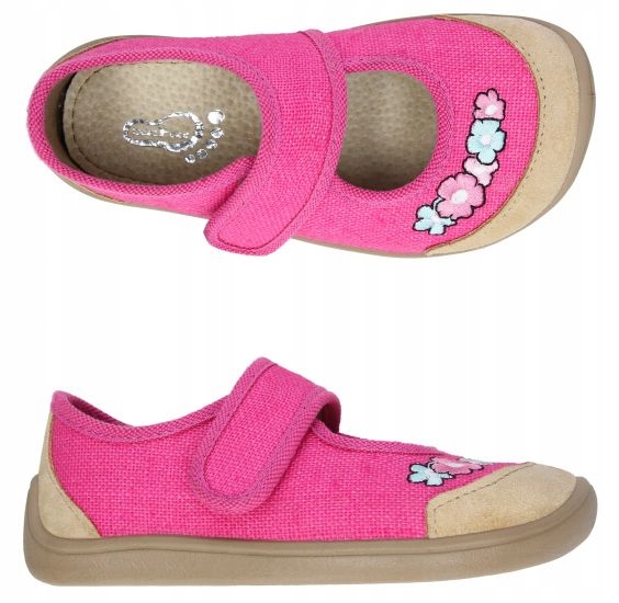 Barefoot Elf Fortune 3F Pantofle Kapcie Papcie Balerinki Różowe r.24