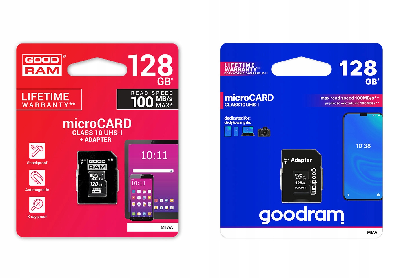 GOODRAM KARTA MICROSD 128GB MICRO CL10 ADAPTER SD Typ karty SDXC