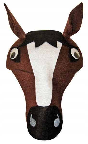 CZAPKA FILCOWA KOŃ KONIA BRĄZOWA KARNAWAŁ