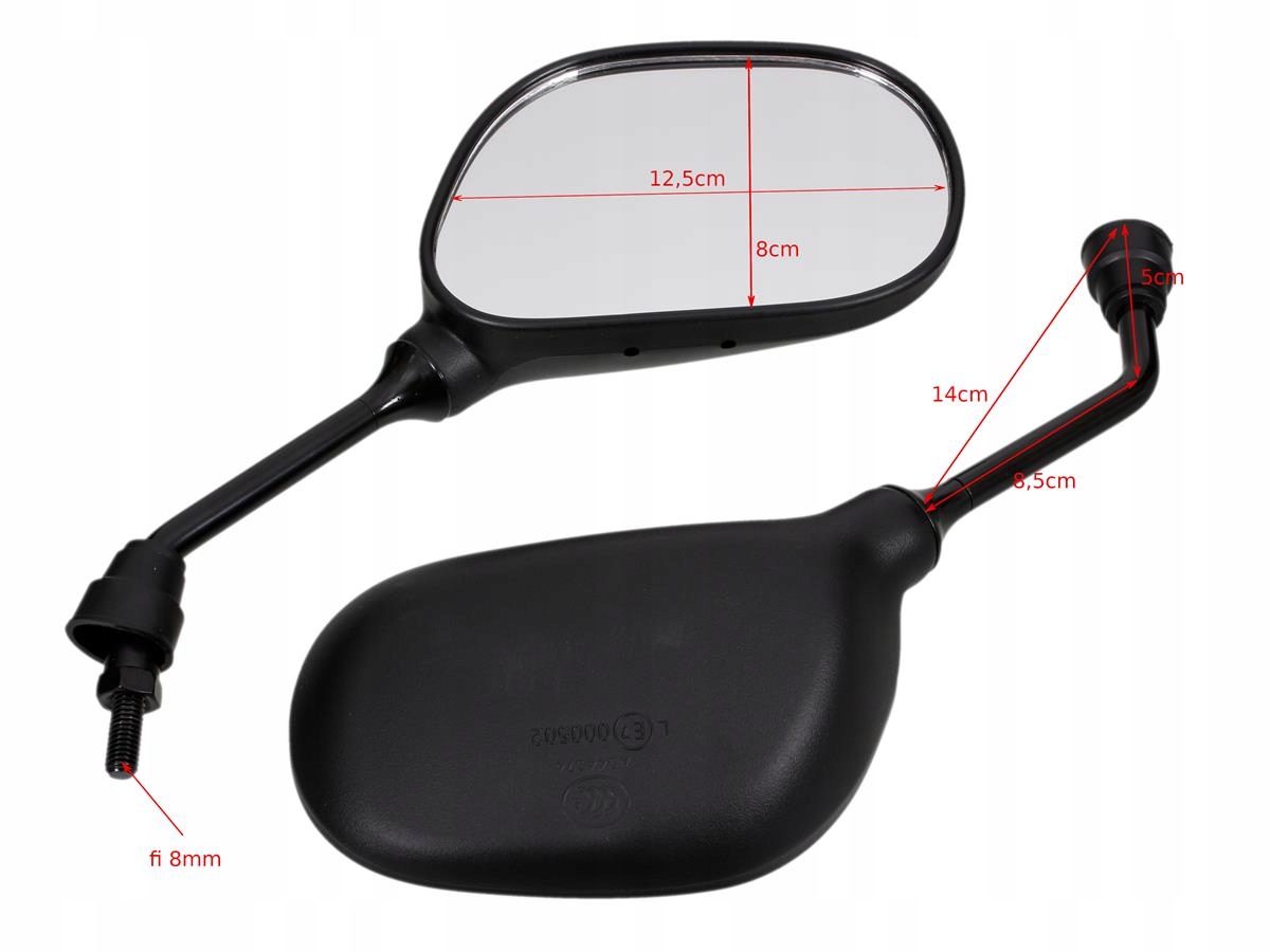 LUSTERKA DO SKUTERA 21 R+R 8MM Producent Moretti