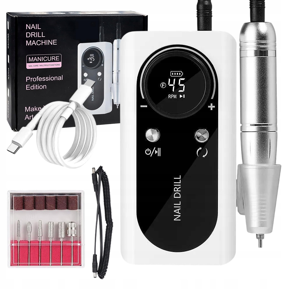 Bruska Na Nehty 45 000 Ot/min Pro Péči O Nehty Přenosná