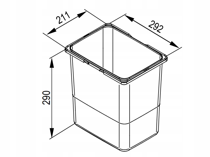 Kosz na śmieci PRAKTIKO 80cm 2x15+2x7L segregator sortownik do szuflady Marka Rejs
