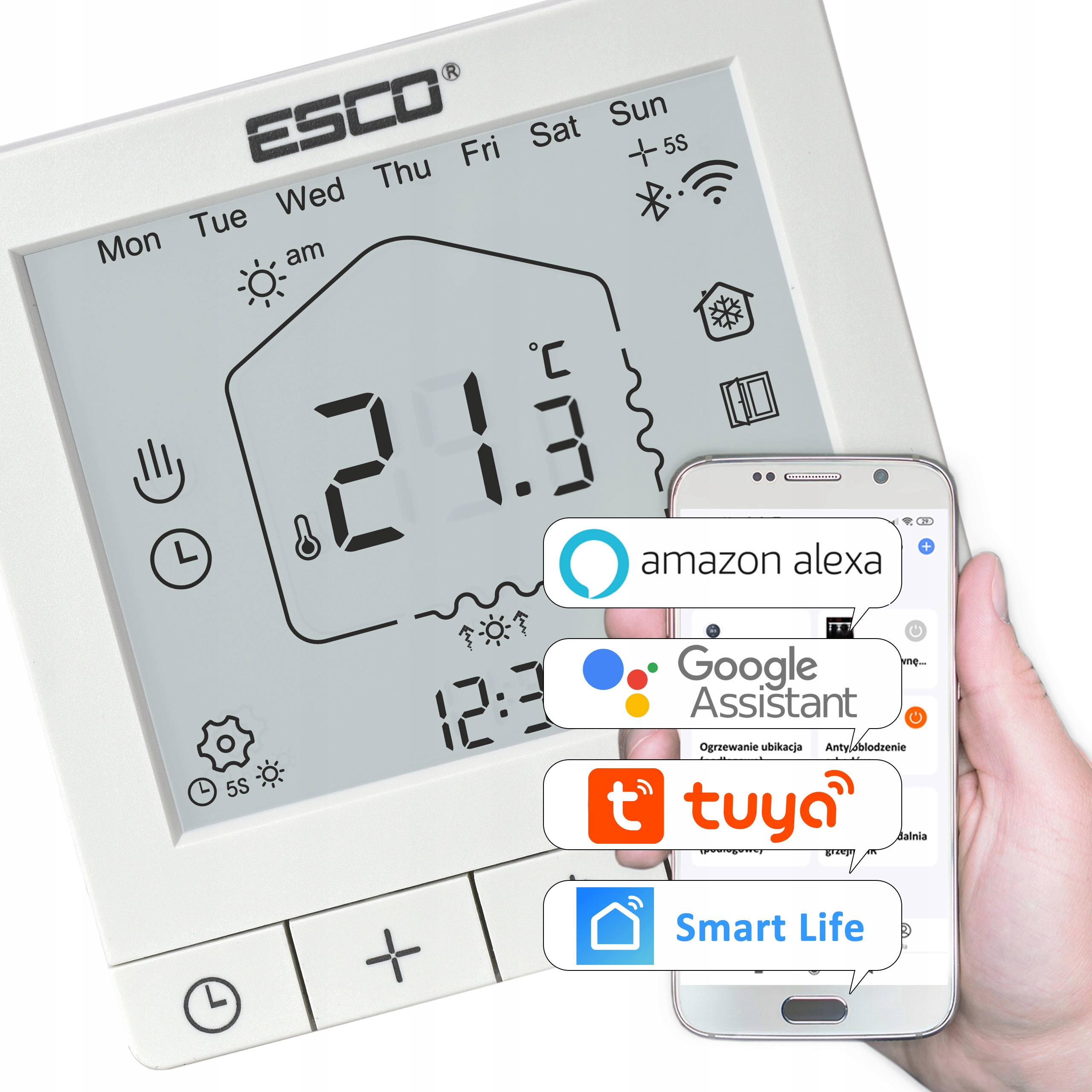 TERMOSTAT Pokojowy Regulator temperatury 16A WIFI PRECYZYJNY