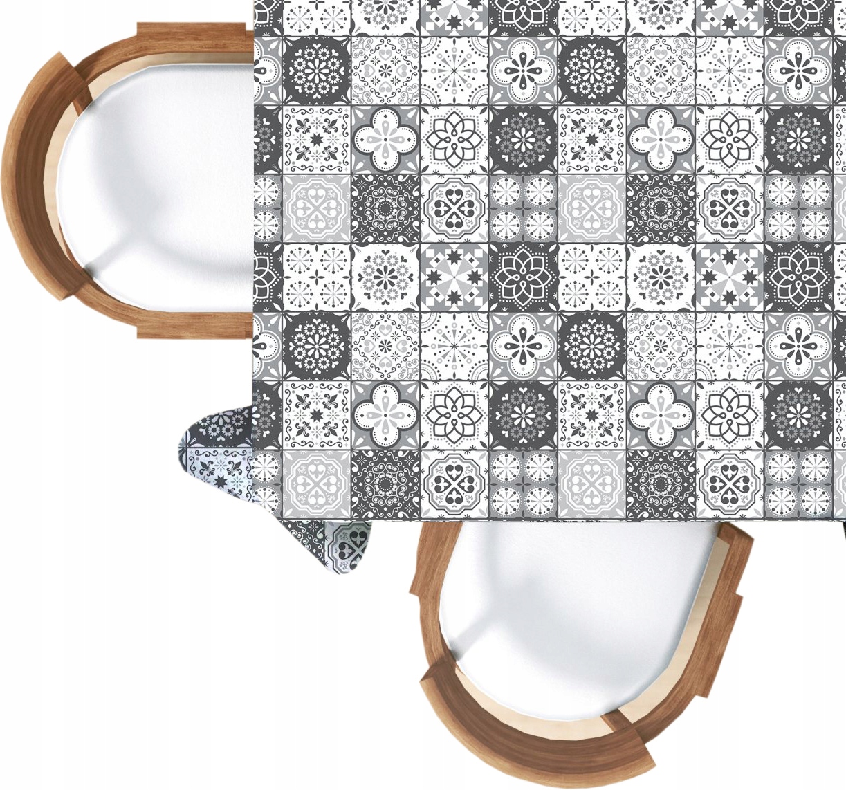 OBRUS PLAMOODPORNY NA WYMIAR - PROSTOKĄT KOŁO OWAL OSLO