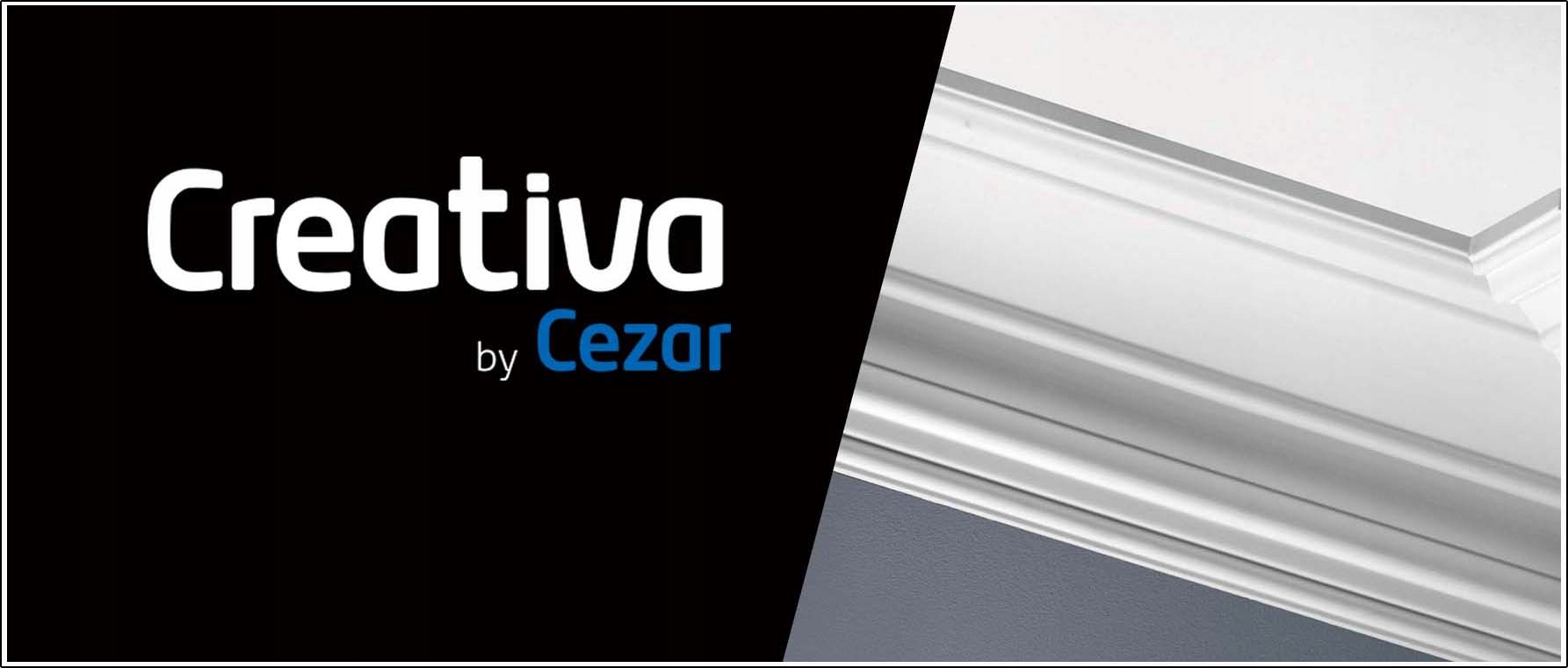 Listwa przysufitowa gładka 5,5x5,5x240cm Sufitowa. Gzyms LGG-25 Creativa Szerokość 55 mm