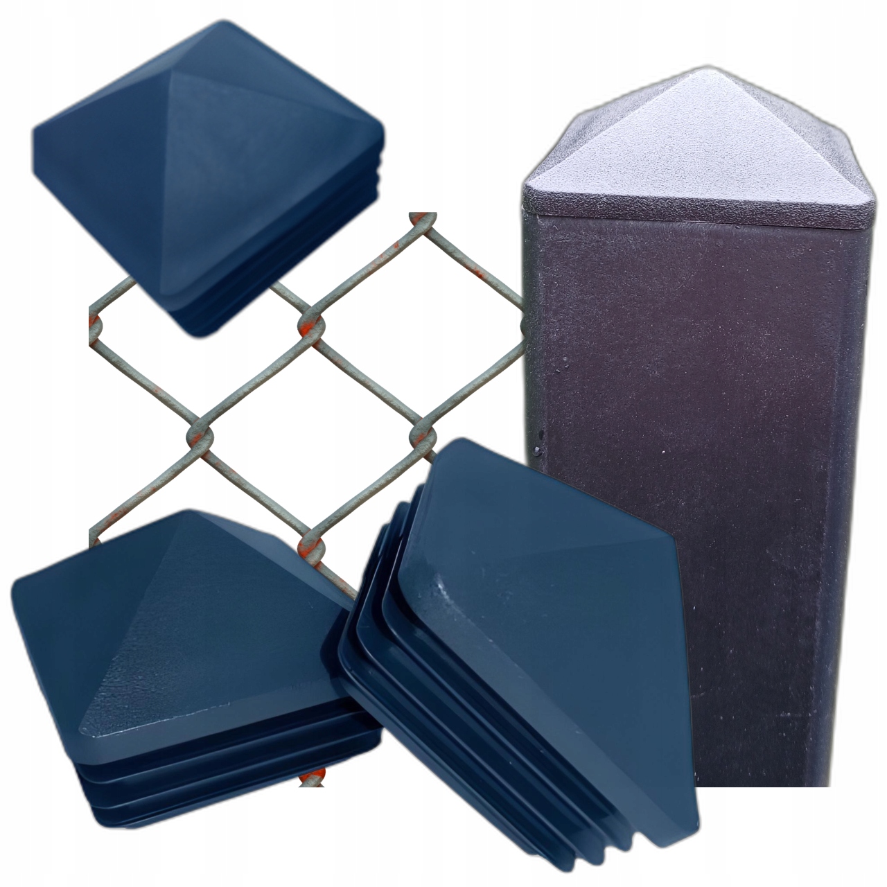 Záslepka na profil sloupku obálková 80x80 20 Ks Antracit Grafit