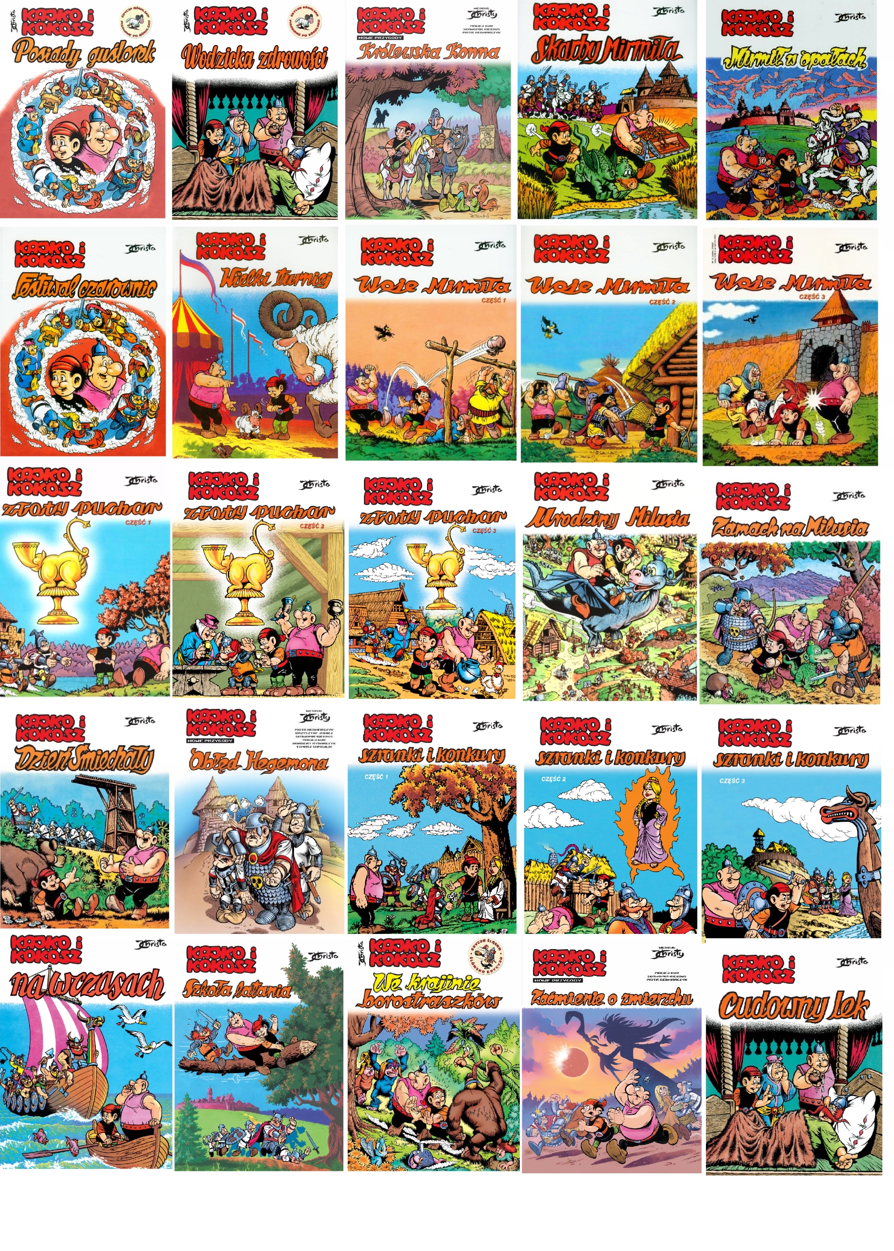 CHRISTA KAJKO I KOKOSZ ZESTAW 25 KSIĄŻEK NOWE