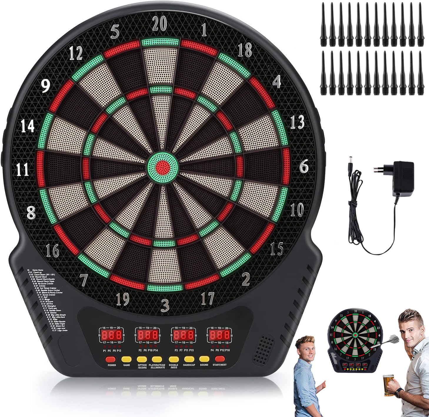 Tarcza Dart Elektroniczna Do Gry W Darta Rzutki Lotki Soft Tips Na 6 Rzutek