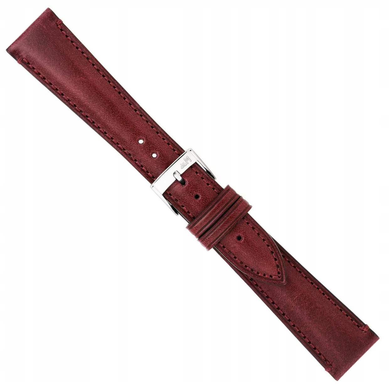 Bordó Kožený Italský Elegantní Řemínek Na Hodinky Morellato 22 mm X6122