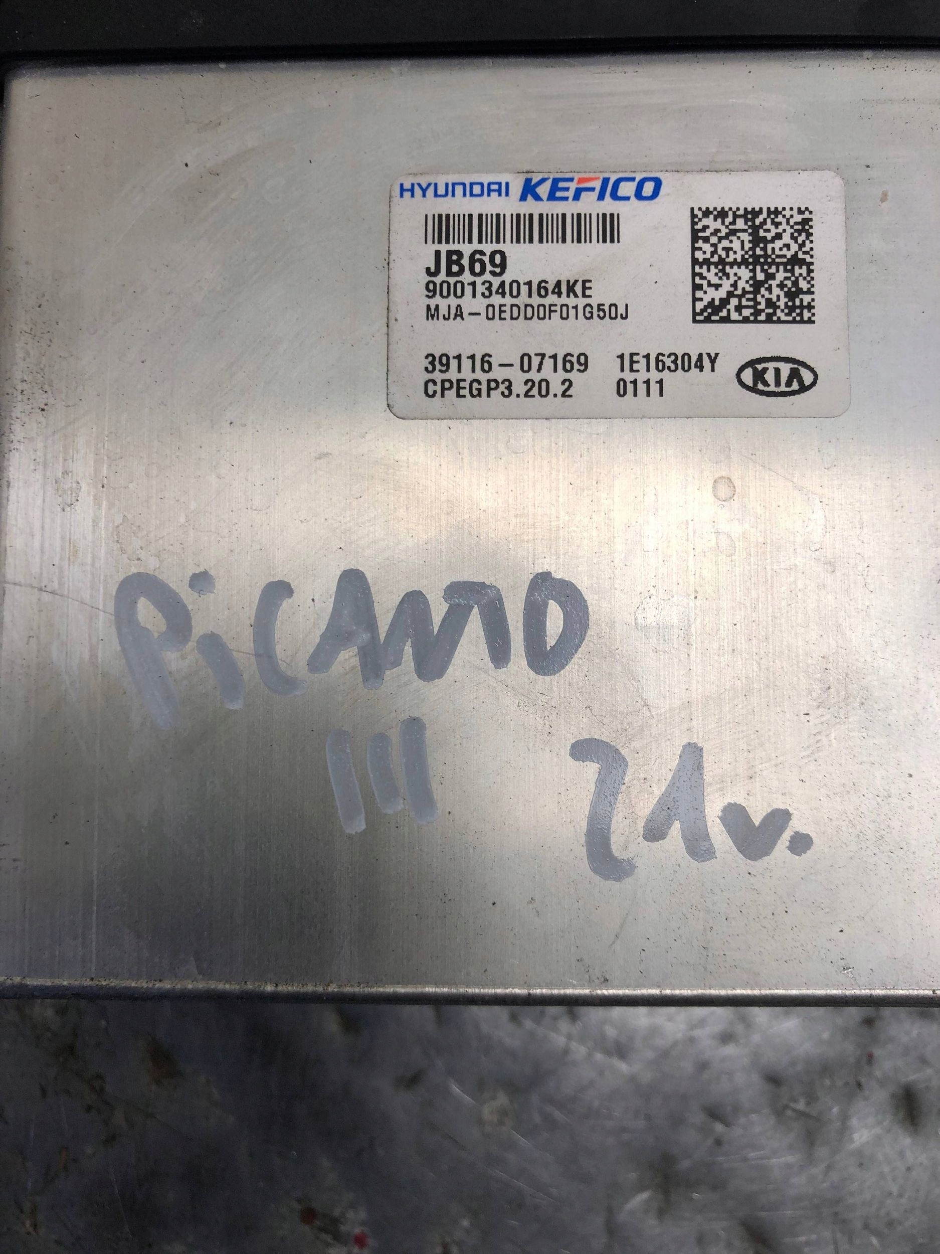 computer Motore 1.0 KIA PICANTO III 39116-07169