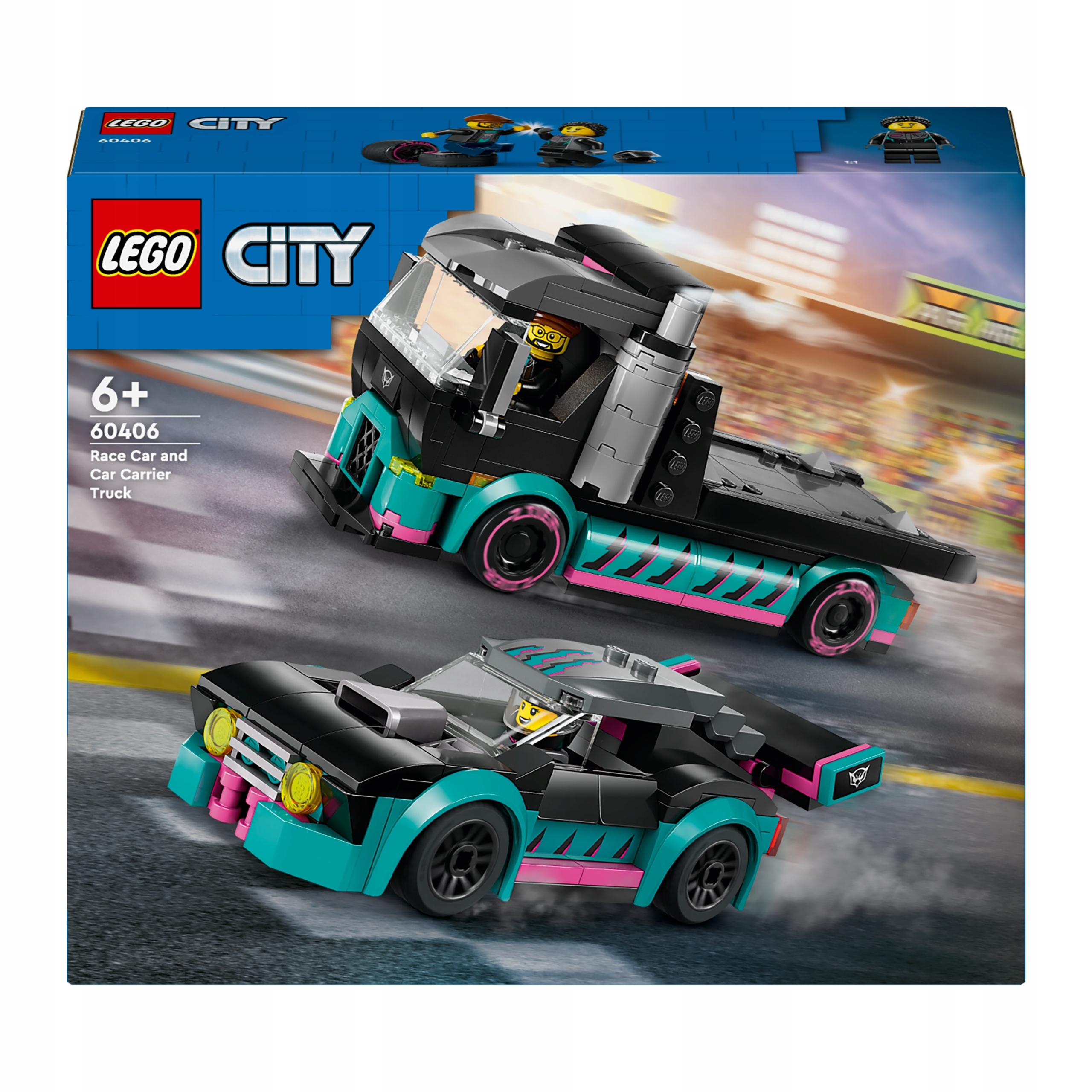 Lego City 60406 Závodní auto a autopřepravník