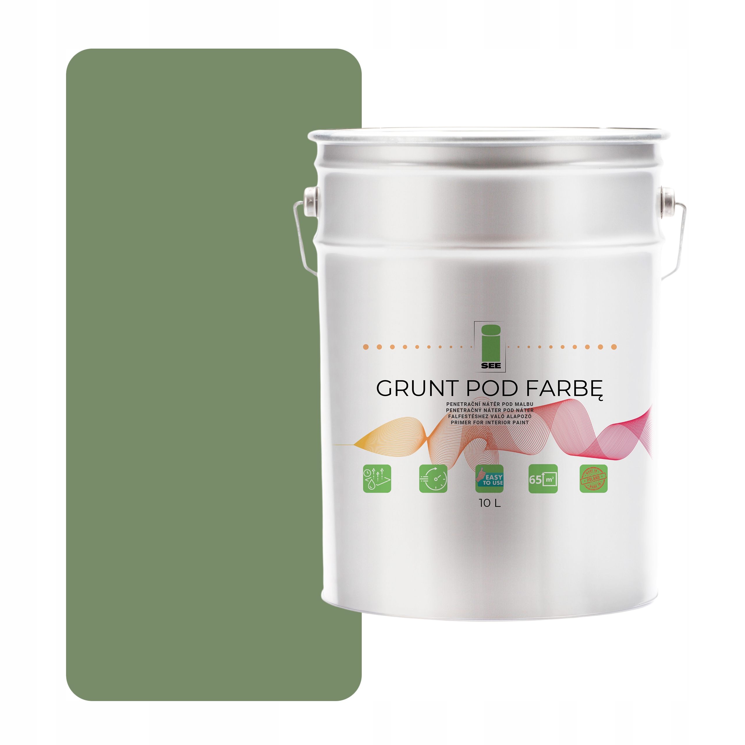 Podkladová Barva Silikonová Fasádní Zelená Olivová, Odstín Zelený 10 L