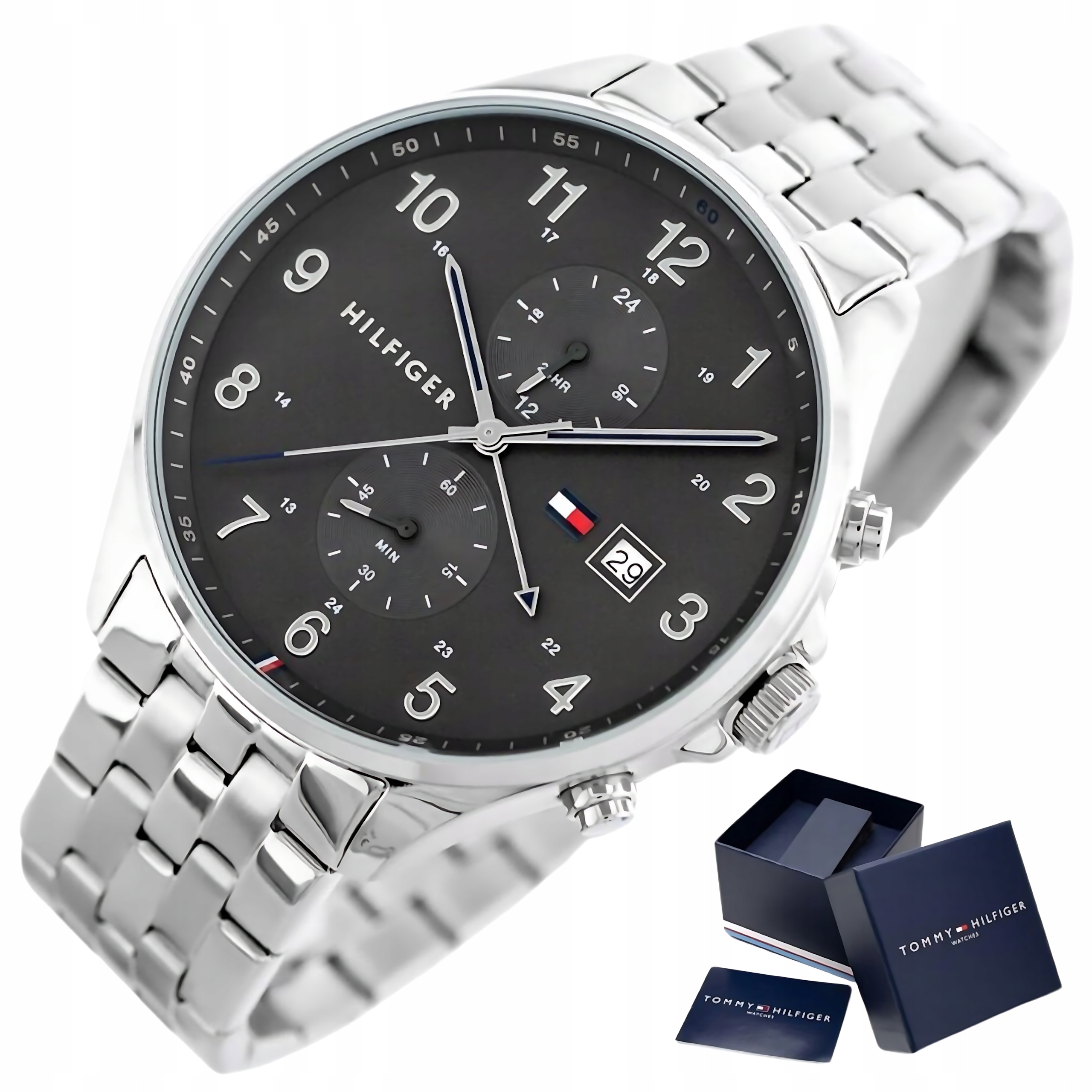 Pánské Hodinky Tommy Hilfiger 1791707 West Stříbrné Vodotěsné WR50 Box