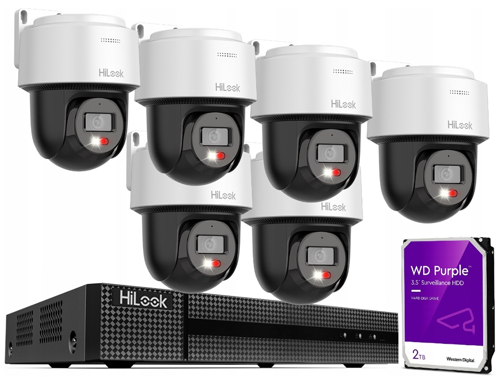 Sada pro monitorování Ip 6 otočných kamer 4MPx Autotracking záznamník