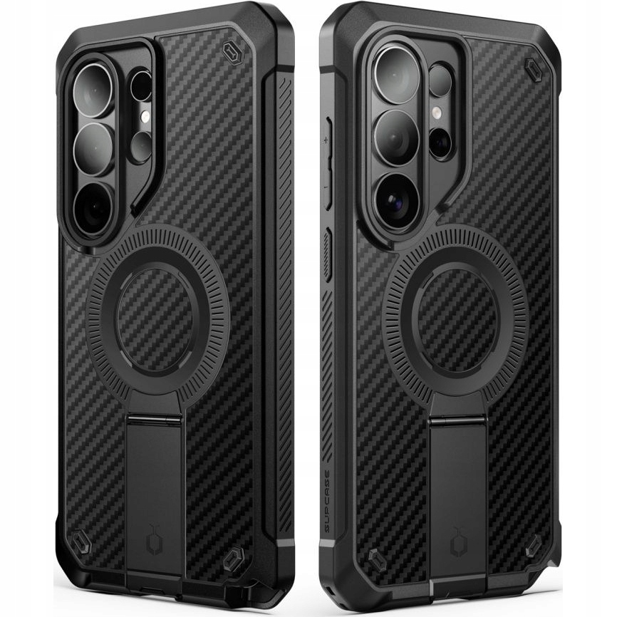 Pouzdro Supcase pro Galaxy S26 Ultra pro MagSafe, pancéřované, karbonové, s krytem