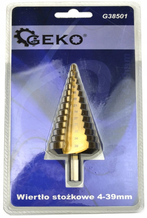 WIERTŁO STOŻKOWE STOPNIOWE HS TYTAN 4-39mm WIERTŁA Marka Geko