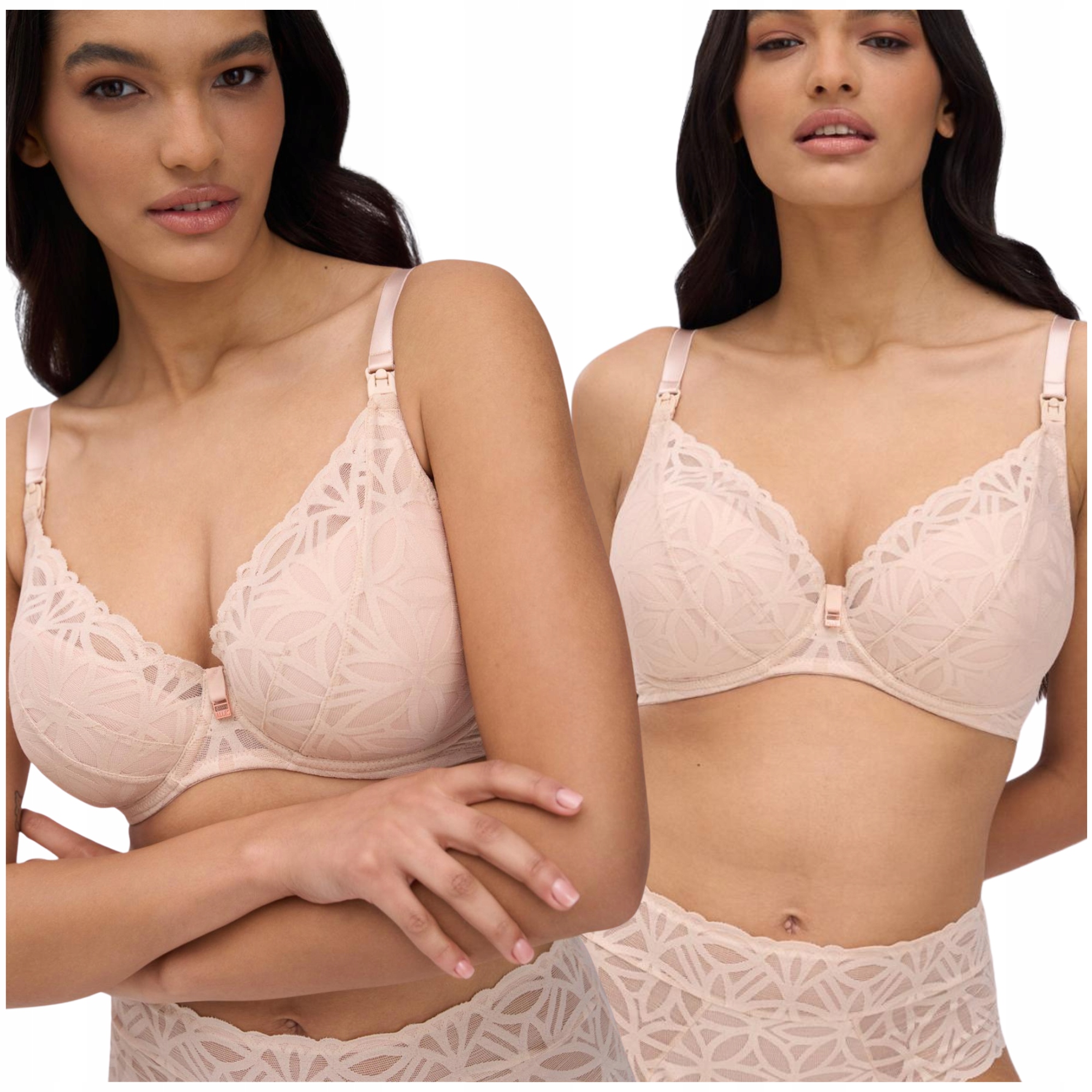 Podprsenka na kojení, pohodlná, krajková podprsenka Alles Mama Sugar Dune U 85D