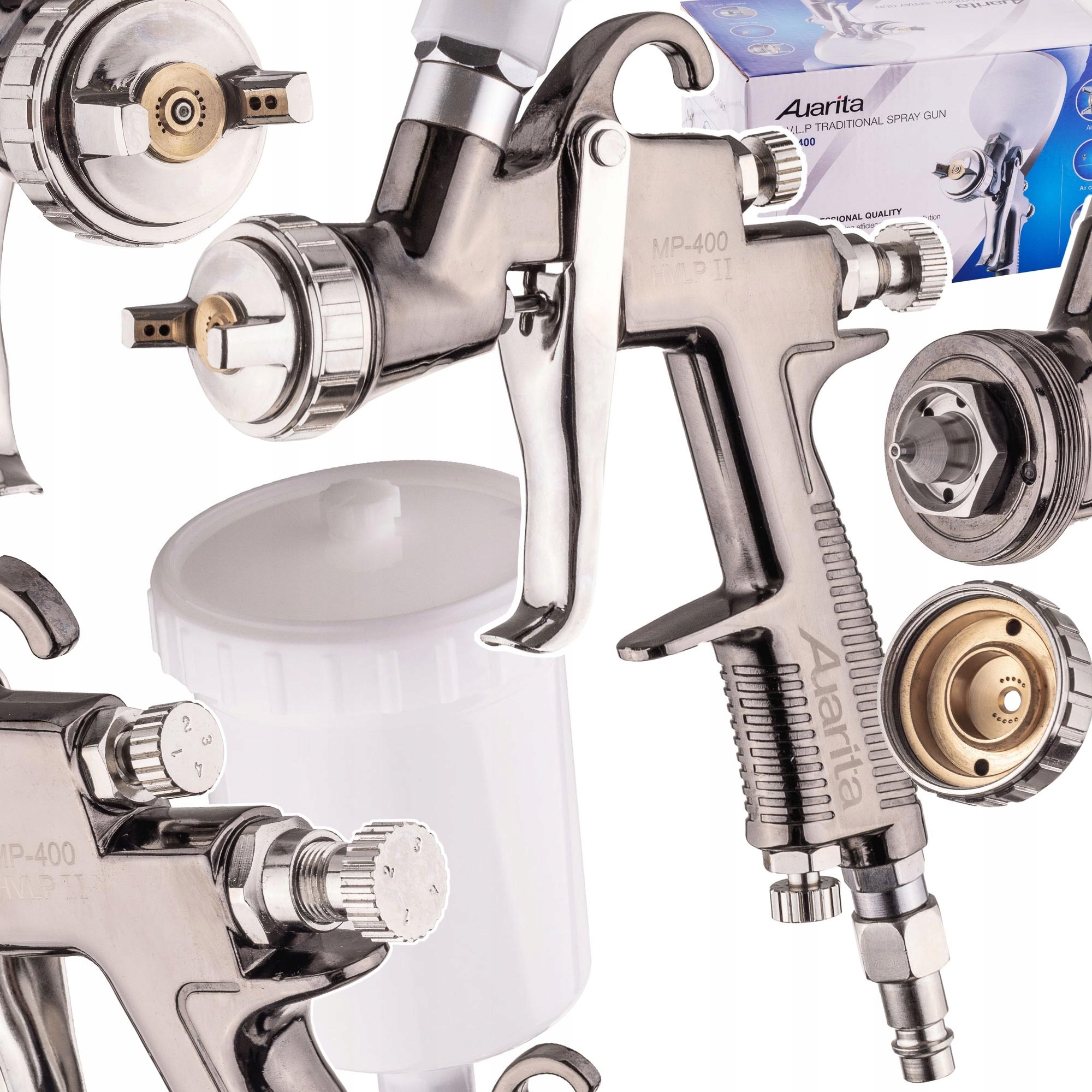 Lakovací pistole Hvlp II Tryska 1,7 mm pro malování Auarita 1,5-3 bar