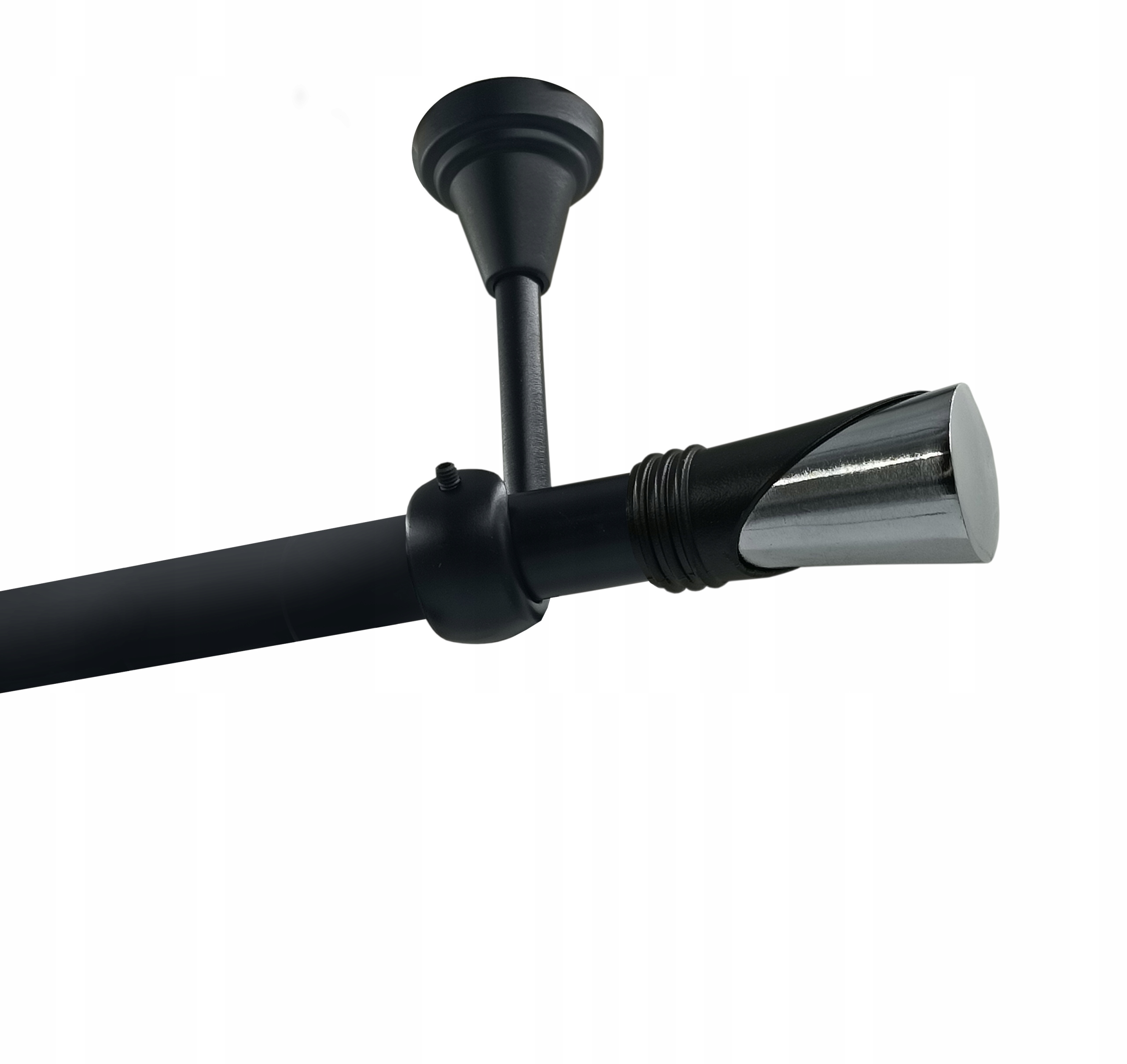 Jednoduchá garnýž Metal Strop 19mm Černý Mat 400cm Vega Chrom Bez Koleček