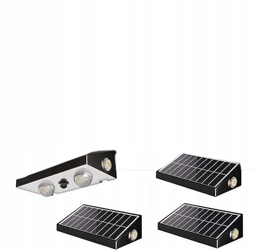 Solární Lampy 3-SMĚRNÉ Třícestné Automatické Režimy Vodotěsné 4 Ks