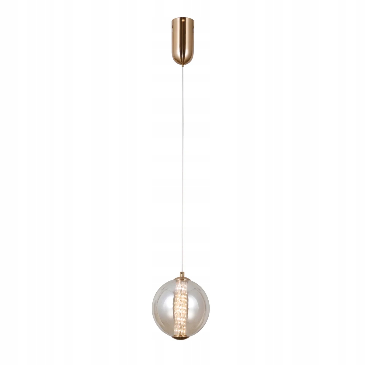 Italux Závěsná Led lampa Butero Skleněná koule 15 cm Zlatá 6W 3000K