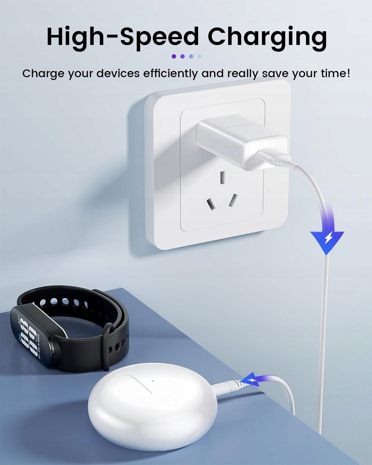 TONGKTAI Wtyczka USB do ładowania, 6 sztuk, 5 V/1 A, Slim USB C — miniatura 2