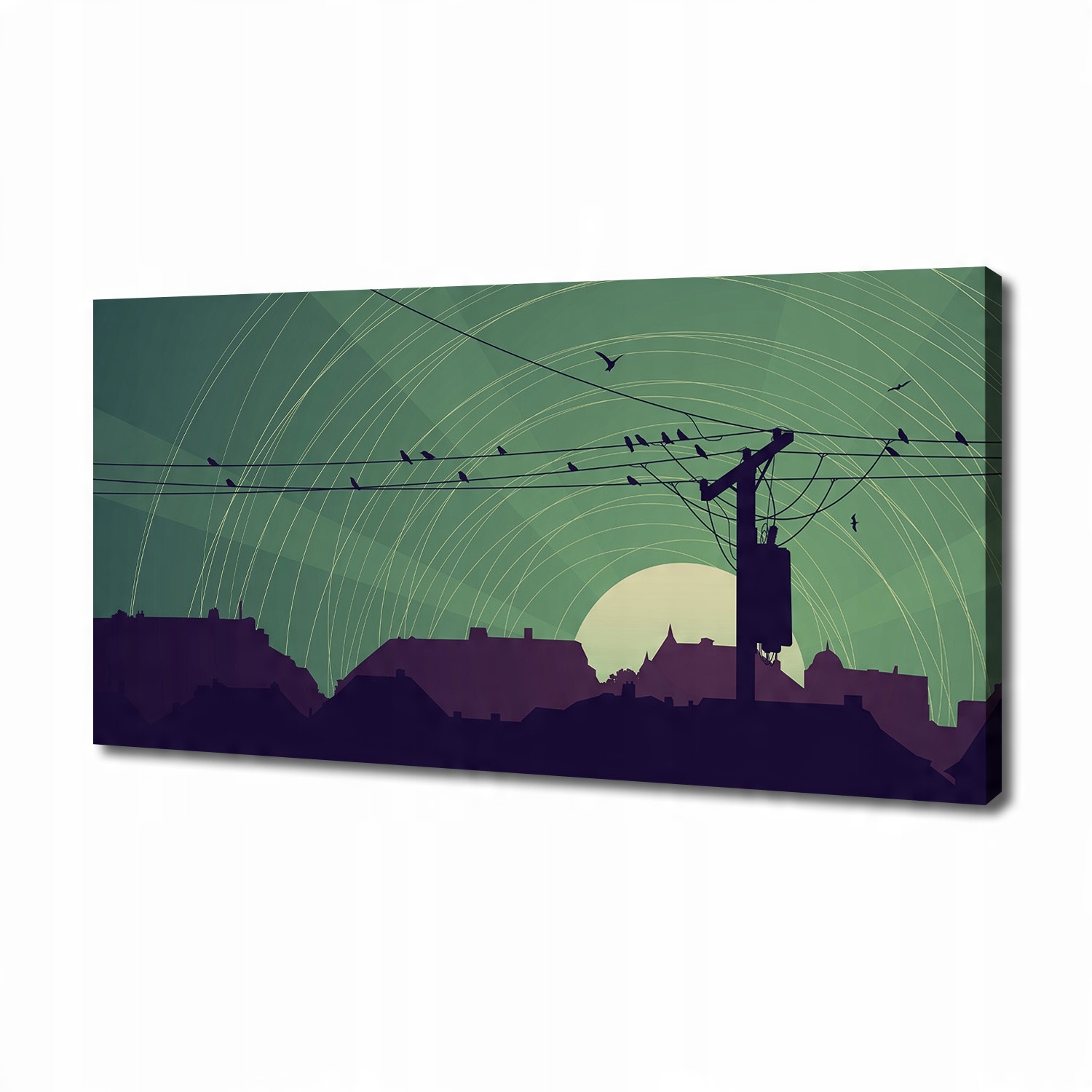 

Foto obraz duży na płótnie Ptaki miasto 140x70 cm