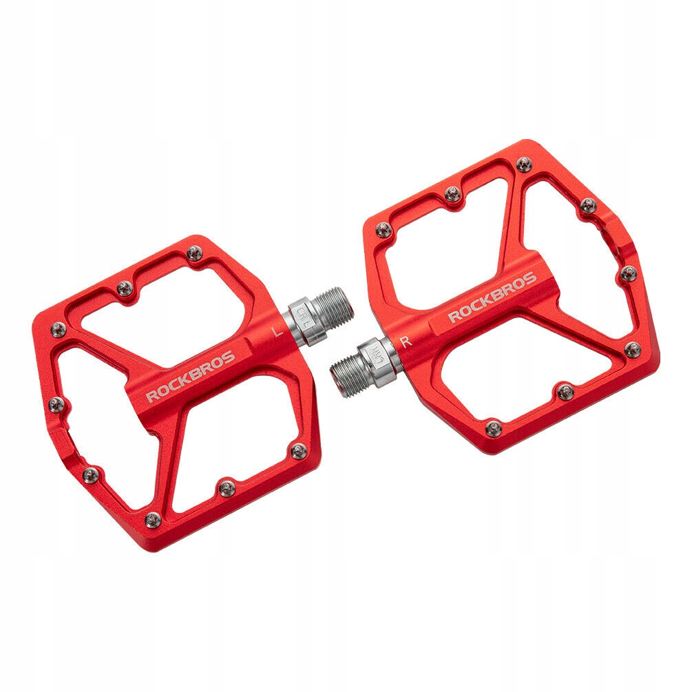 Rockbros platformové pedály na kolo, červené