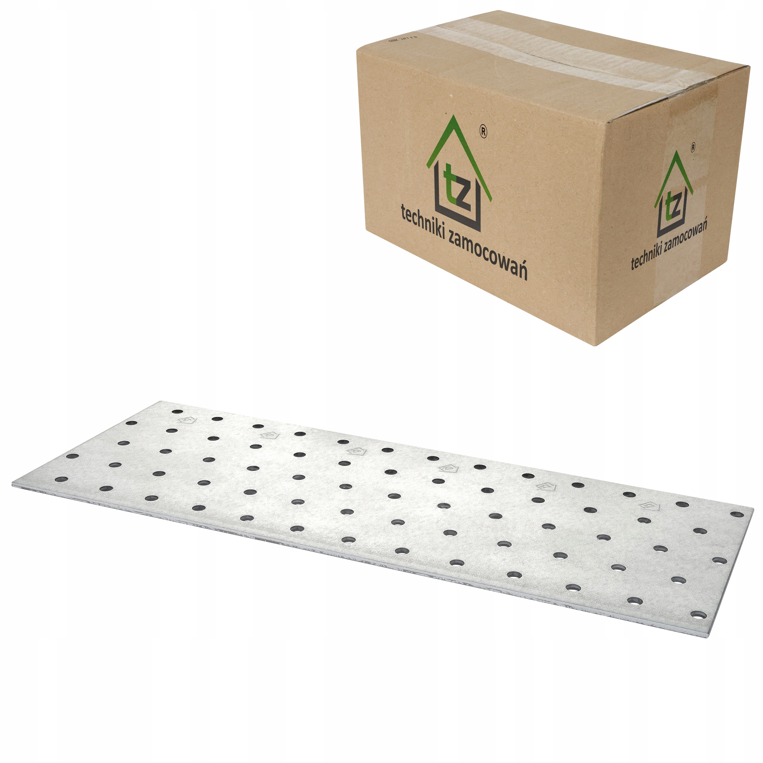 Perforované dlaždice 100 x 260 x 2 mm 50 ks Ploché tesárske spojky PP14