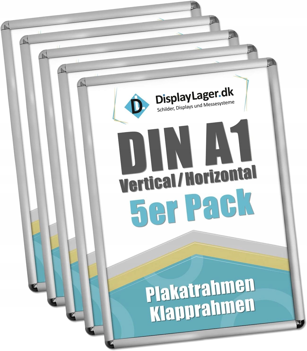 DISPLAYLAGER RAMKA ZATRZASKOWA A1 srebrna 5 SZTUK