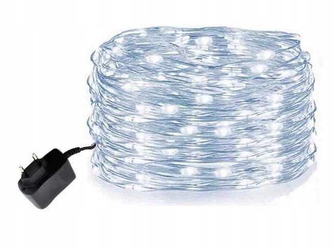 

Lampki Choinkowe na Druciku 100 Micro Led Bz 230V