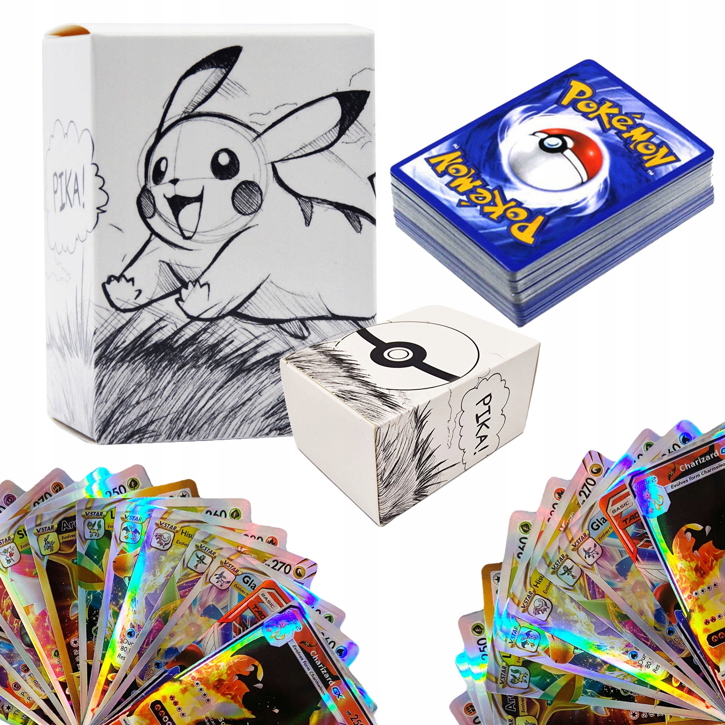 

Pokemon Kolekcjonerskie Karty V-max V-star 100 Szt