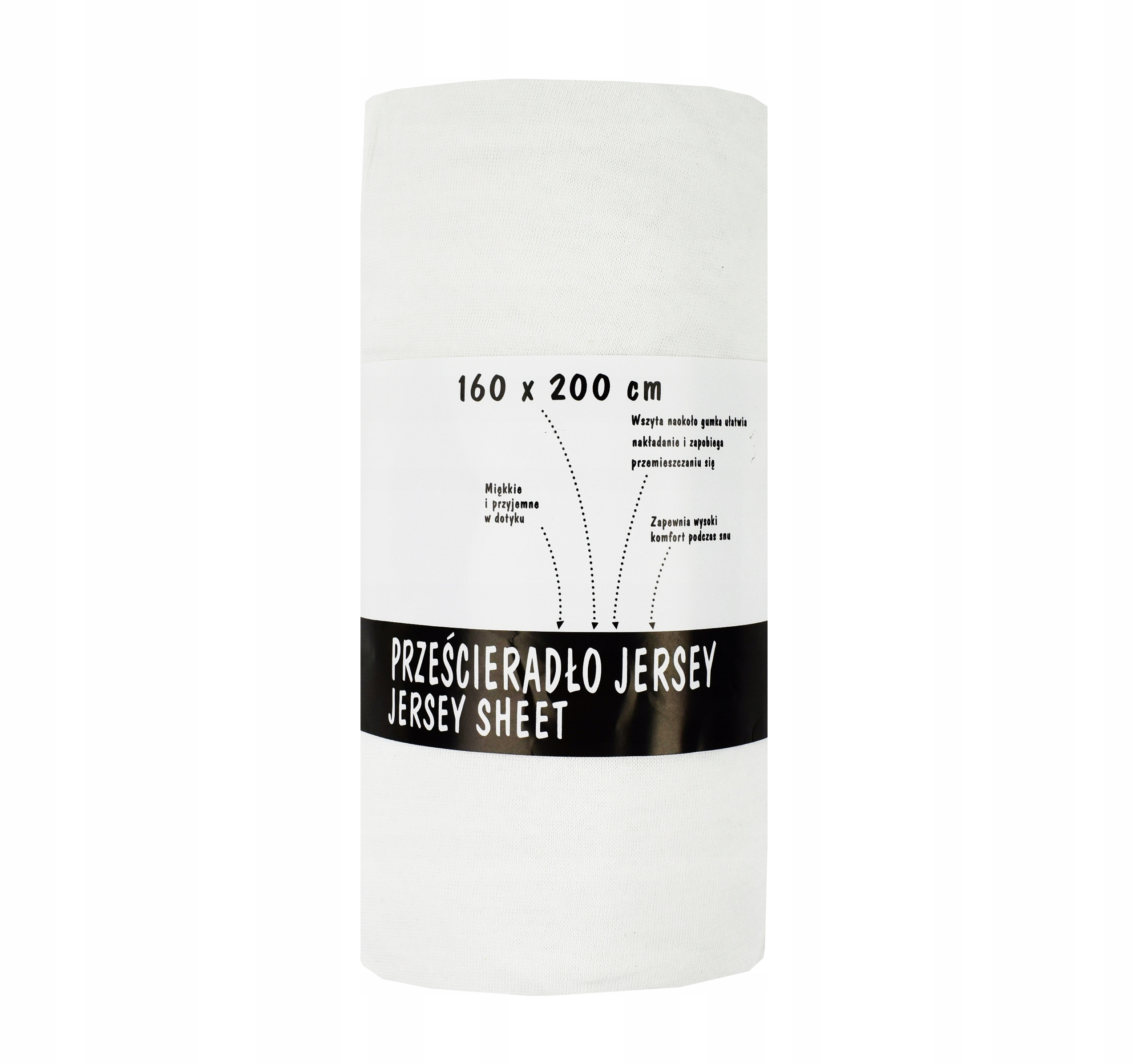 

Prześcieradło Jersey 160x200 białe