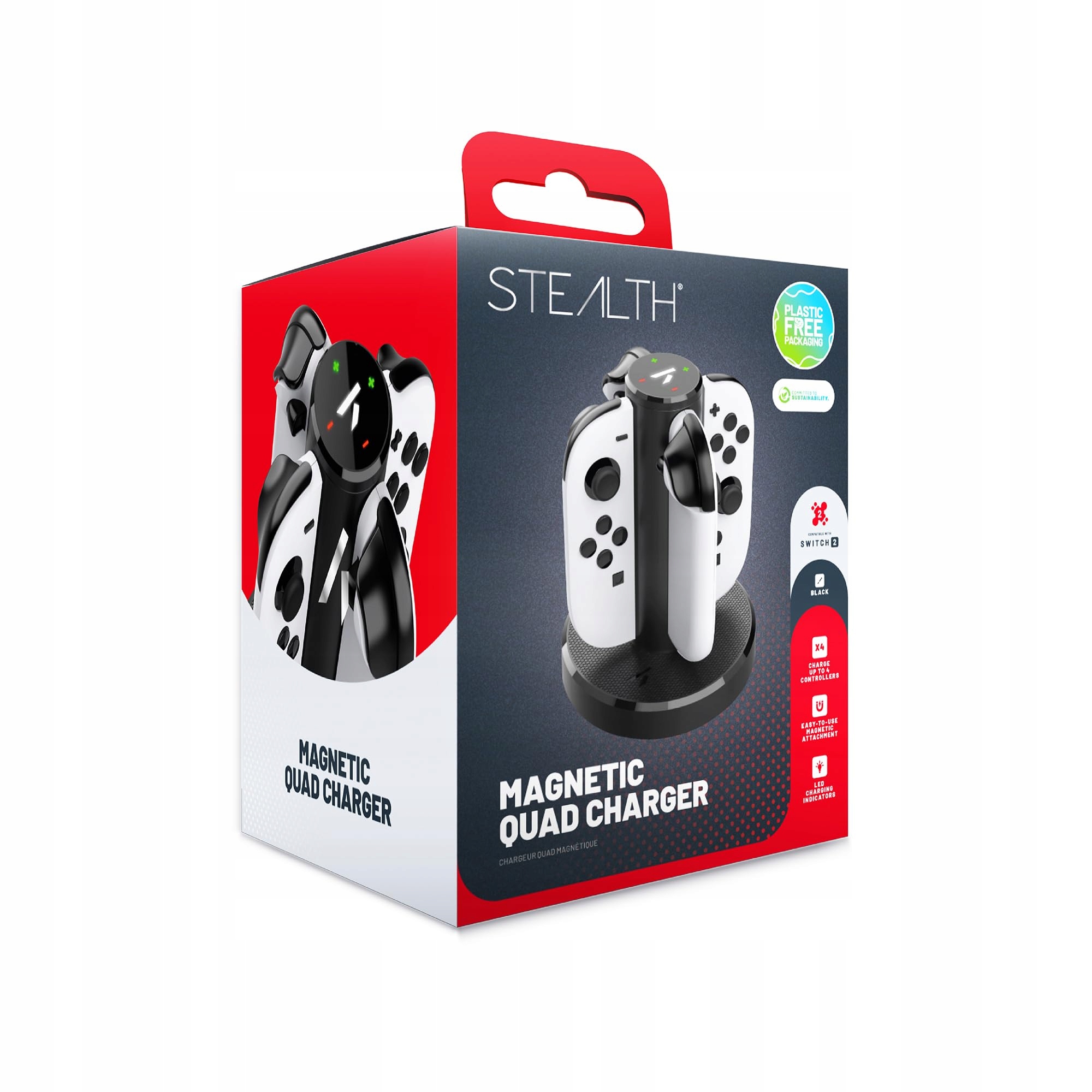 STEALTH Quad stacja ładująca kompatybilna z Switch 2 Joycons