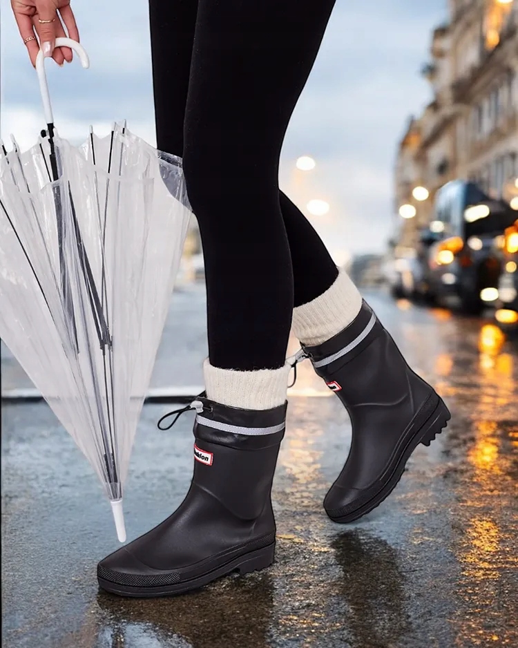 CZARNE KALOSZE DAMSKIE ALNANA Rozmiar 38