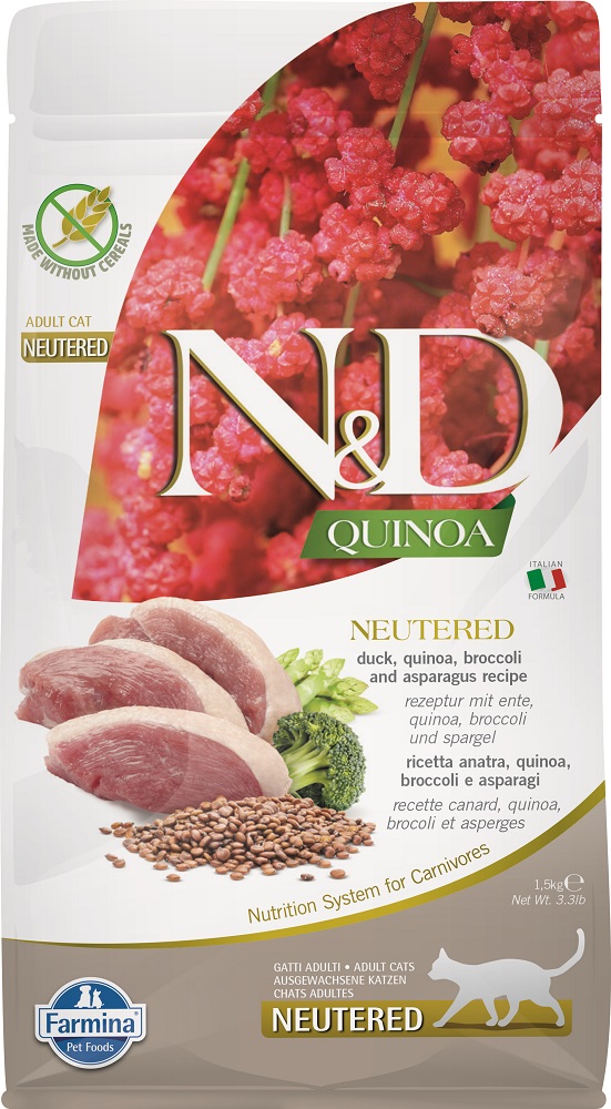 Nd Quinoa Duck Neutered 1,5kg Cat Adult