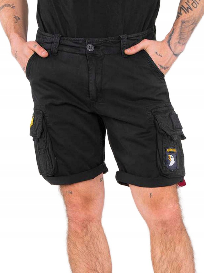 Spodenki Patch Short Alpha Industries 13780773017 Czarne Crew